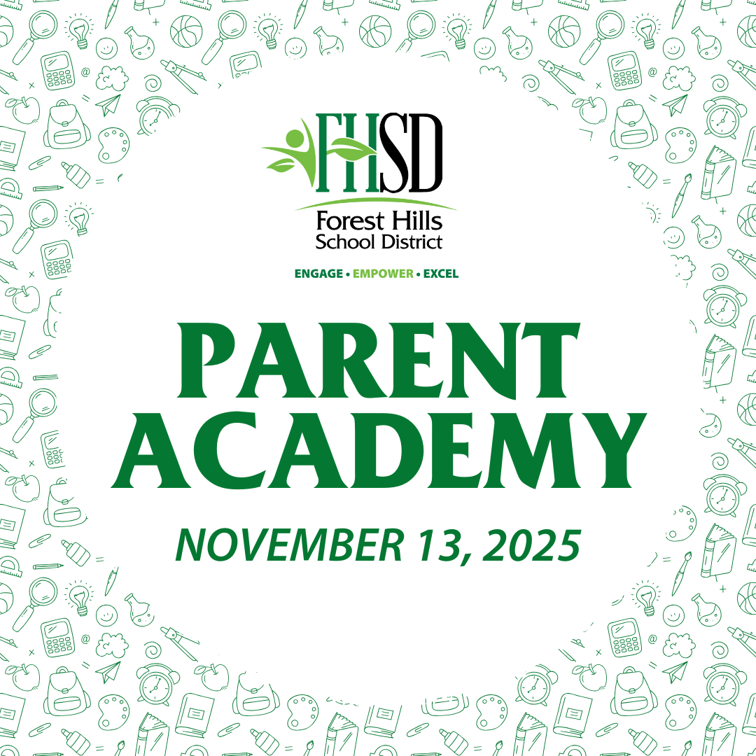Title graphic that says Parent Academy November 13, 2025